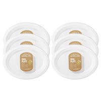 180pc Lemon & Lime Eco/Biodegradable/Compostable Disposable 26cm Oval Plate Whit