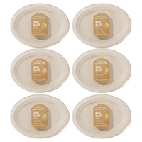 180pc Lemon & Lime Eco-Friendly/Biodegradable Disposable 26cm Oval Plate Natural