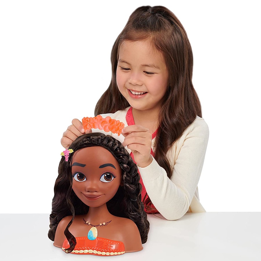 18pc Disney Princess Moana Styling Head Kids/Childrens Interactive Play Toy 3+
