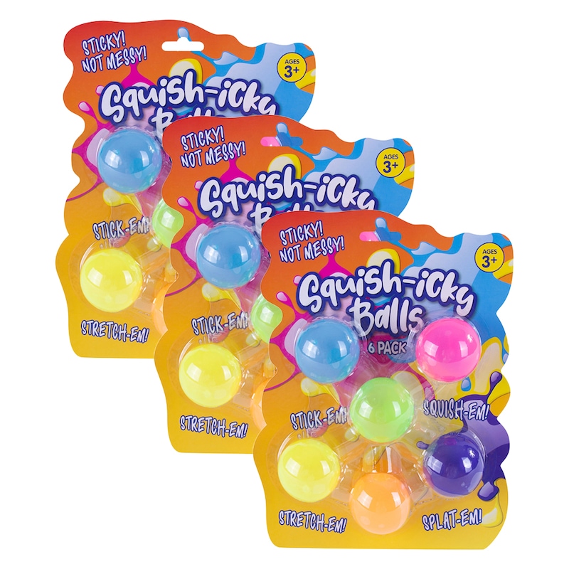 Buy 18pc Living Today Squish-Icky Balls Kid's/Children's Sticky Stretch ...