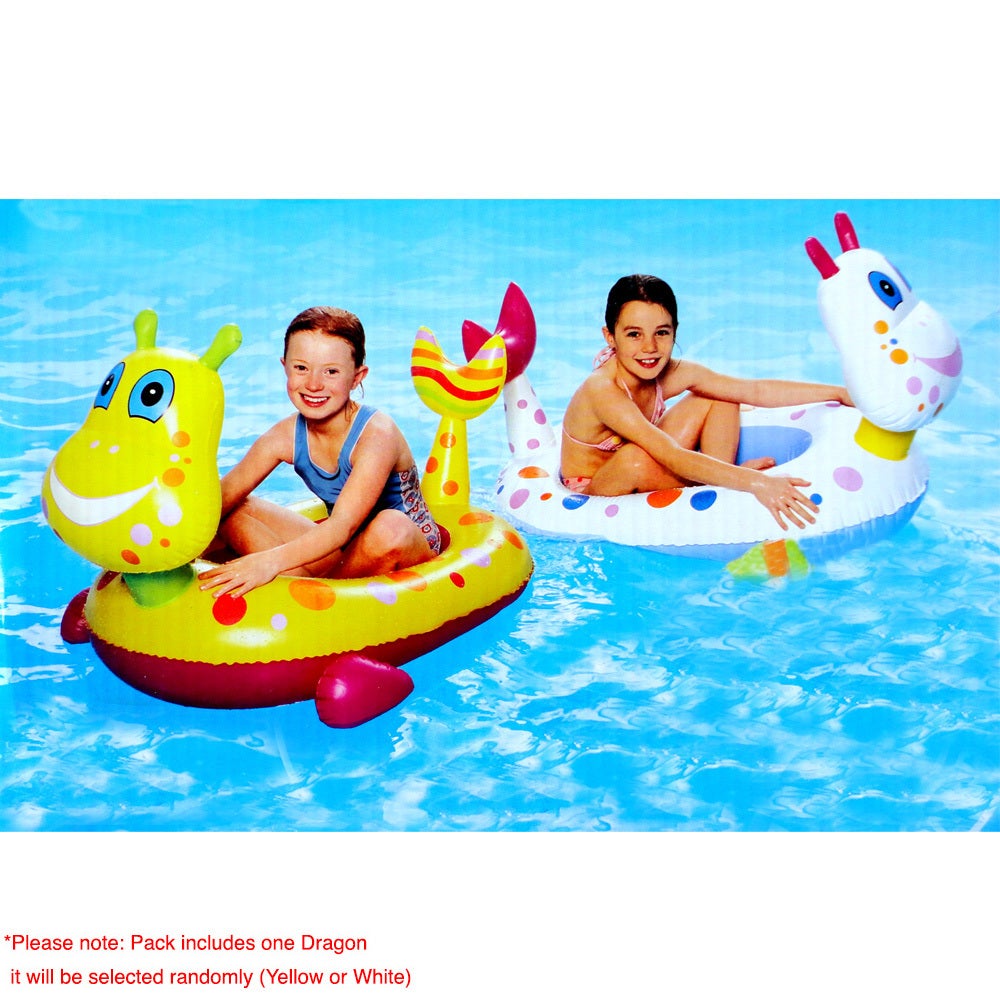 1pc Inflatable Toddler Kids Float Floating Dragon Seat Swimming Pool Outdoor Toy