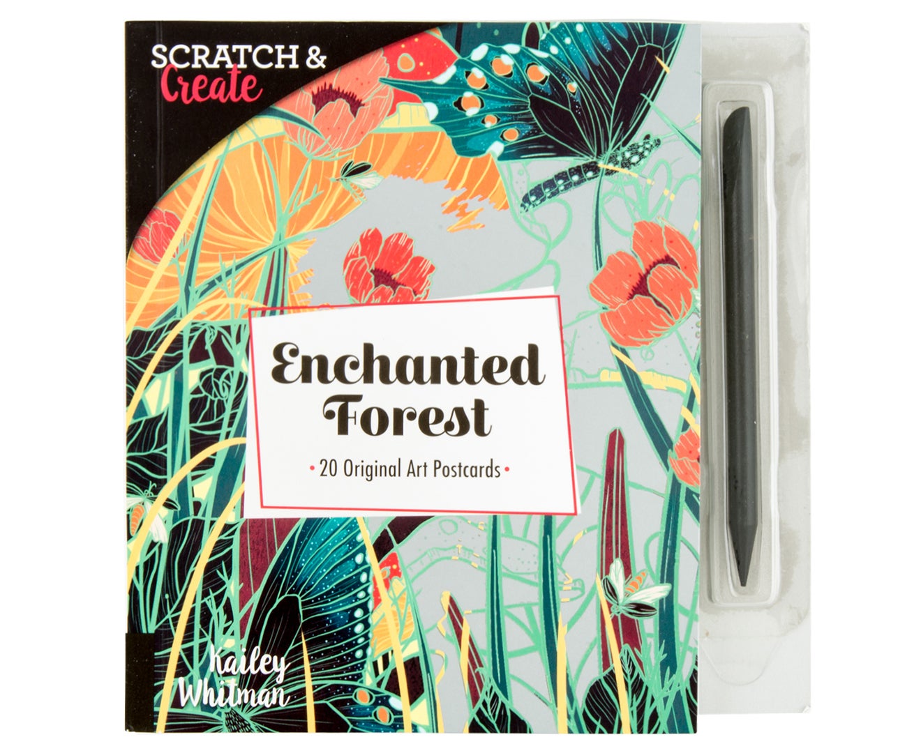 20 Postcard Book Kailey Whitman Scratch & Create Enchanted Forest Art/Craft