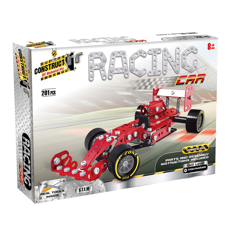 Buy 201pc Construct IT DIY Racing Car F1 Toy w/Tools STEM Build ...
