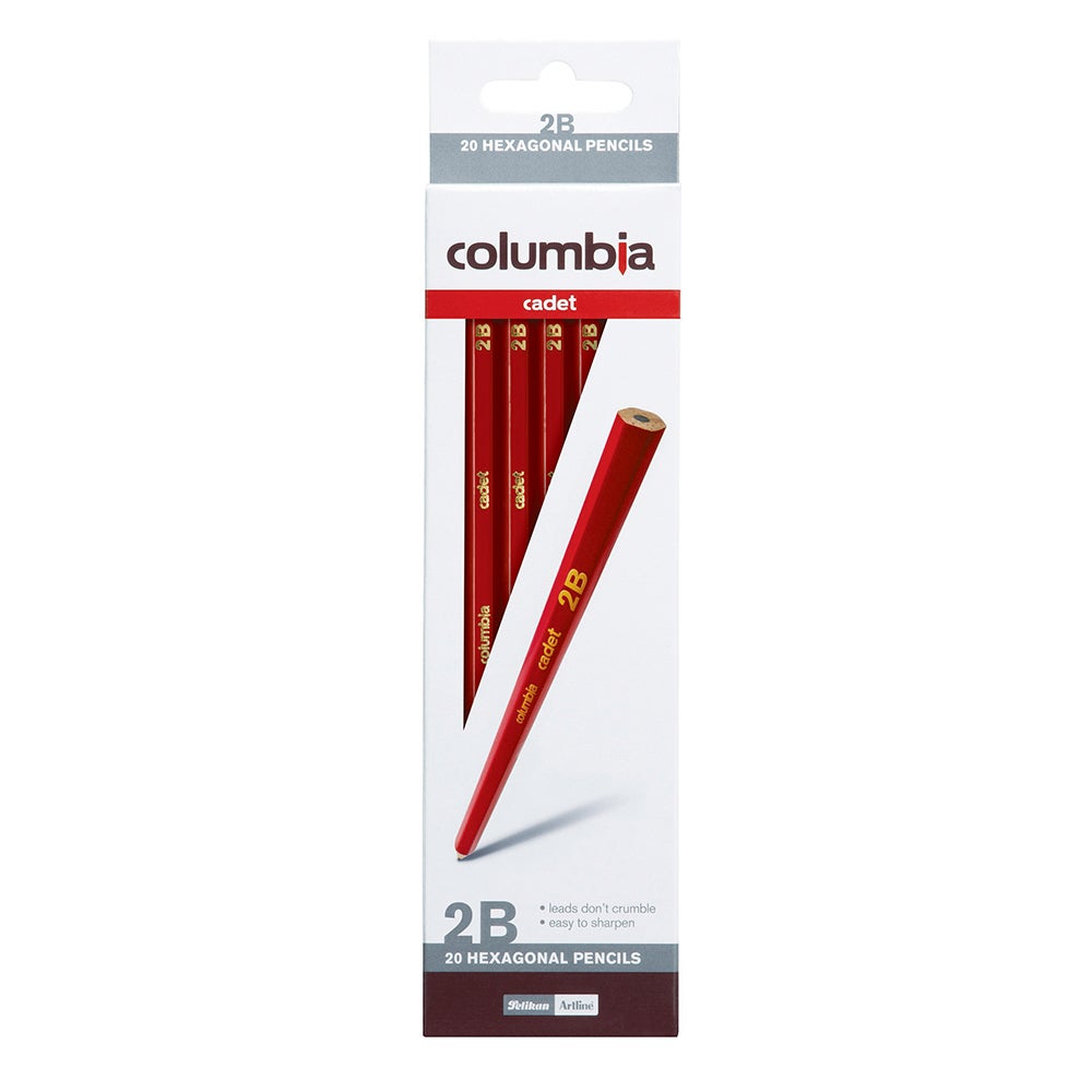 20pc Columbia Kids/Adults Cadet Range 2B Drawing/Sketching Hexagonal Pencils