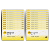 20PK Marbig Steel Stationery Staples NO.10 Refill 1000BX School Office Home SL