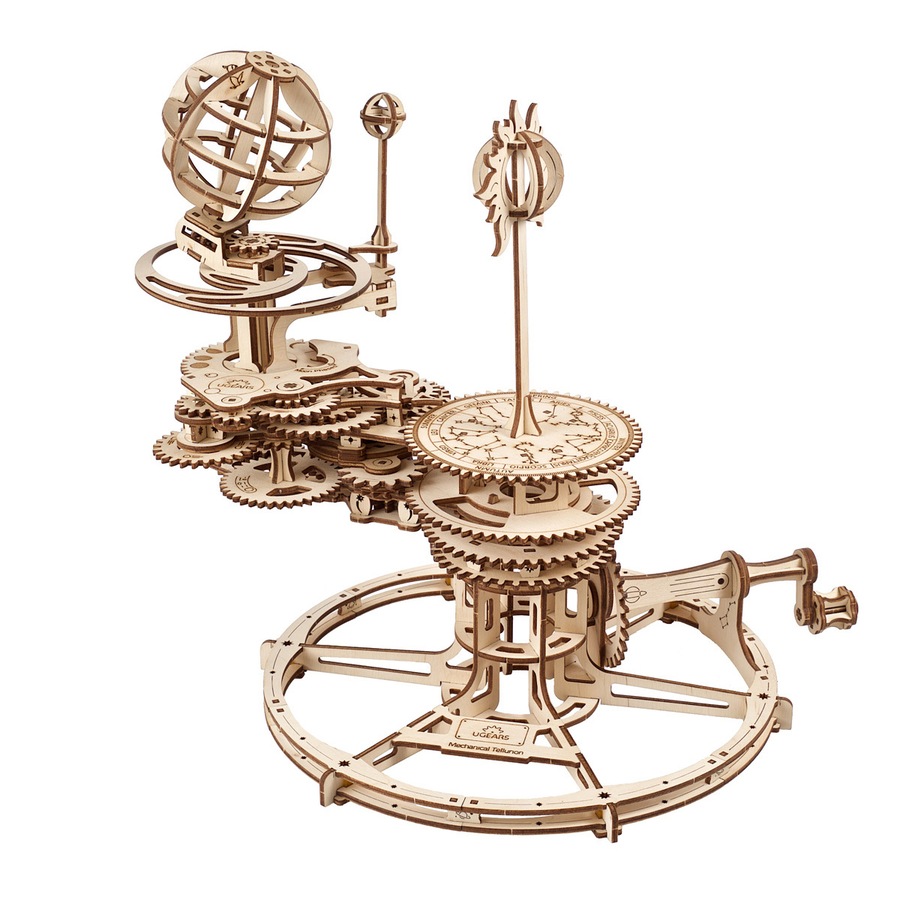 Buy 247pc Ugears Mechanical Tellurion Mechanical DIY Wooden 3D Puzzle ...