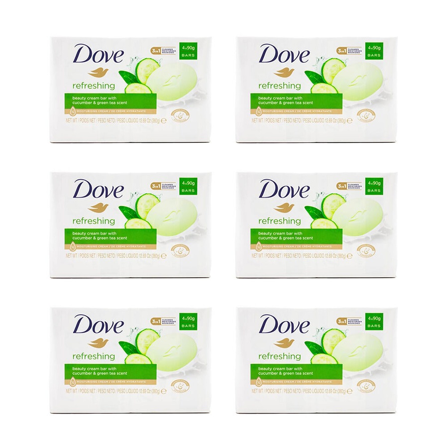 24pc Dove 90g Beauty Cream Bar Soap Refreshing w/ Cucumber & Green Tea Scent