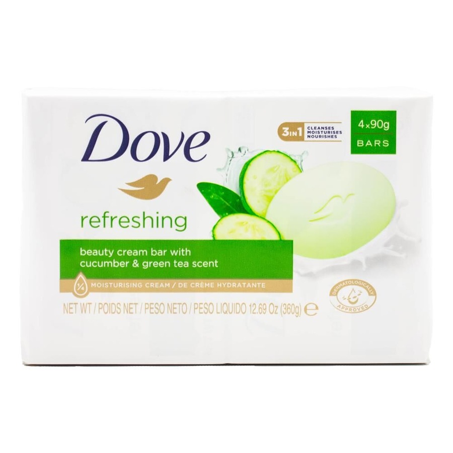 24pc Dove 90g Beauty Cream Bar Soap Refreshing w/ Cucumber & Green Tea Scent