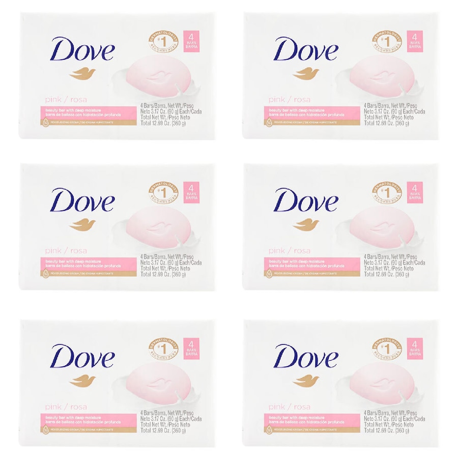24pc Dove 90g Soap Bar Pink Rosa Beauty Bar w/ Deep Moisture Bath Body Wash