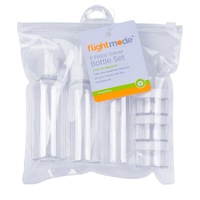 24pc Flight Mode Plastic Travel Bottle Set Container Refillable Storage Clear