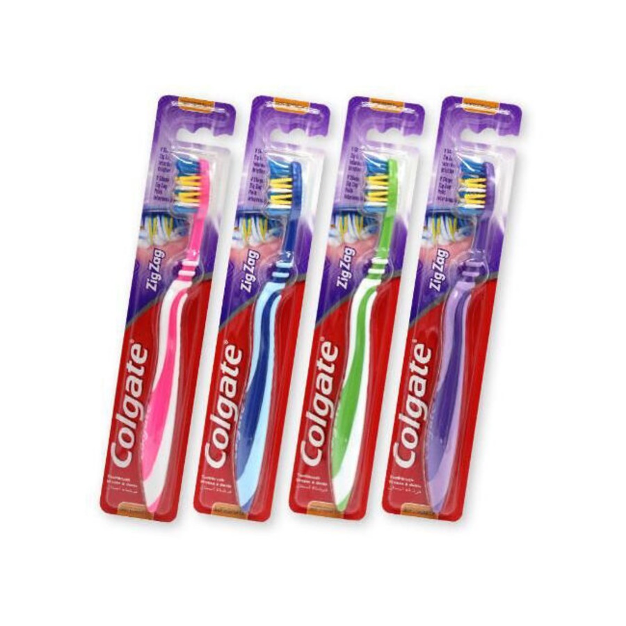 24PK Colgate ZigZag Soft Toothbrush Assorted Dental Oral Teeth Cleaning Care