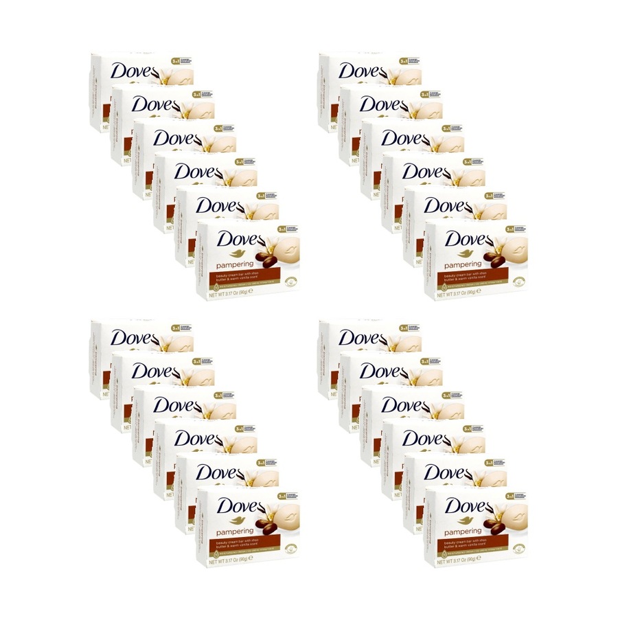 24PK Dove Bath/Shower/Hand Wash Cleansing Soap Bar 90g Shea Butter