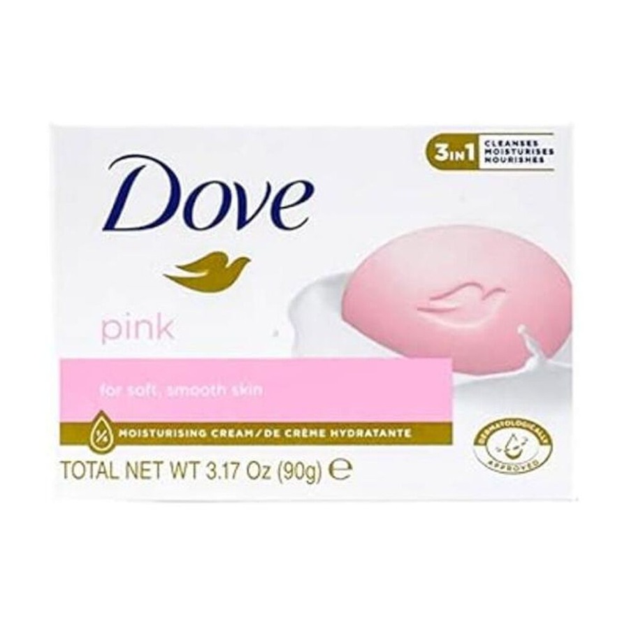 24PK Dove Moisturising 3-In-1 Skincare Soap Bar Pink 90gm
