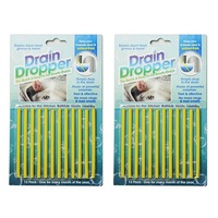24x Drain Dropper Cleaner Sink/Pipes Kitchen/Bathroom/Laundry Clogging/Odour