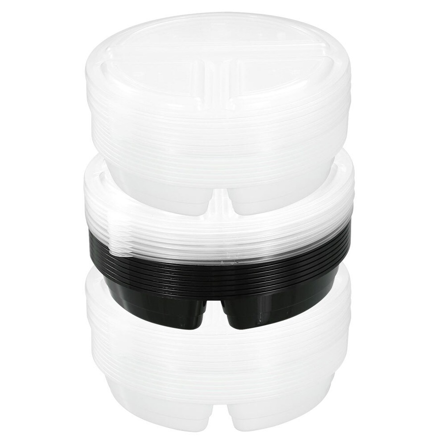 24x Lemon & Lime 1000ml Reusable 32-Section Food Prep Storage Container Assorted