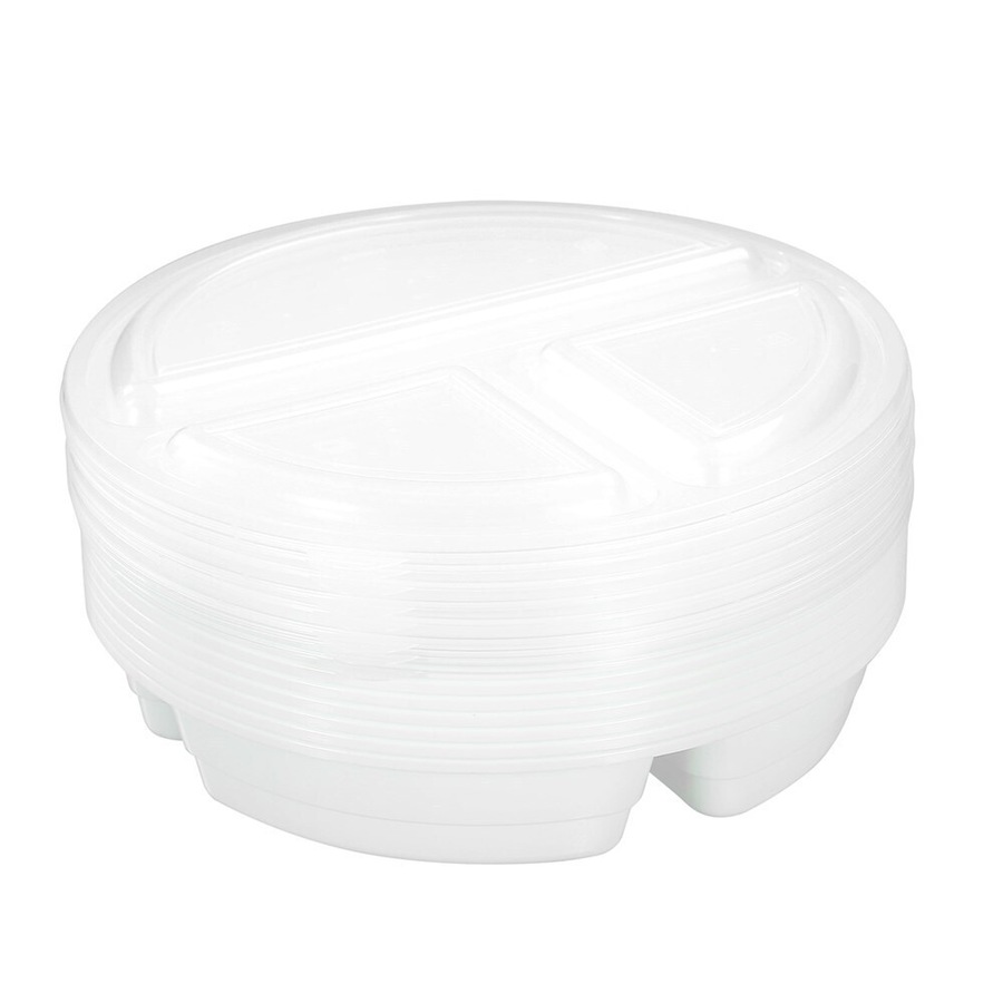 24x Lemon & Lime 1000ml Reusable 32-Section Food Prep Storage Container Assorted