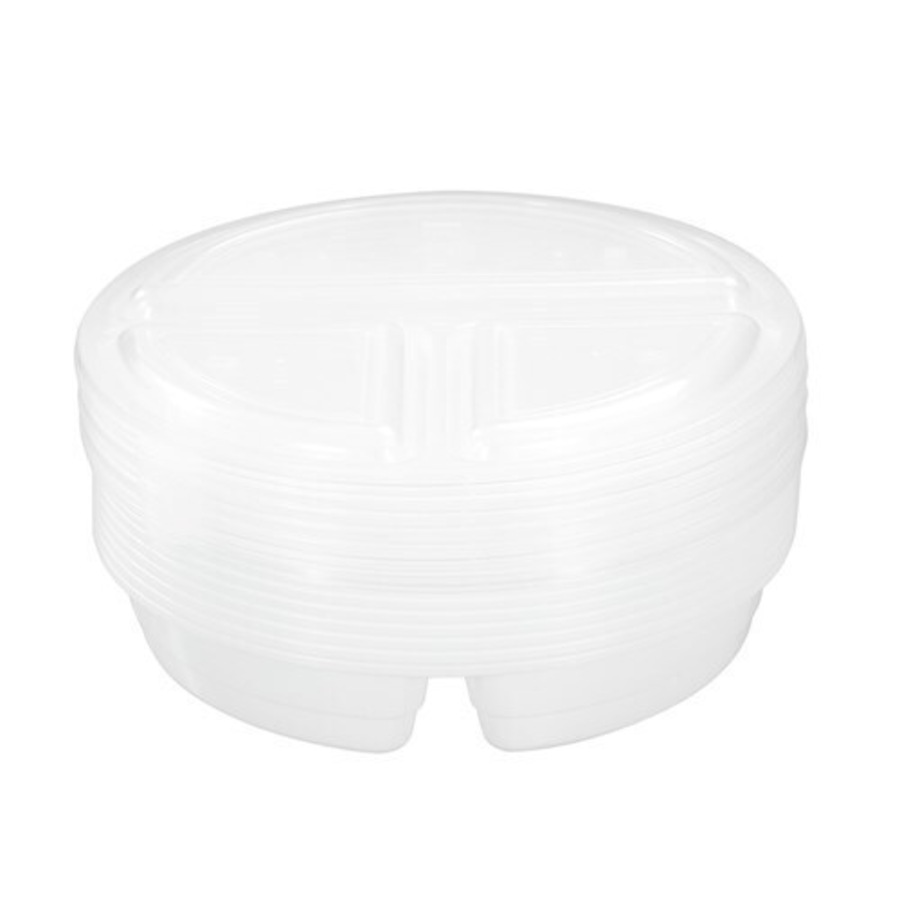 24x Lemon & Lime 1000ml Reusable 32-Section Food Prep Storage Container Assorted