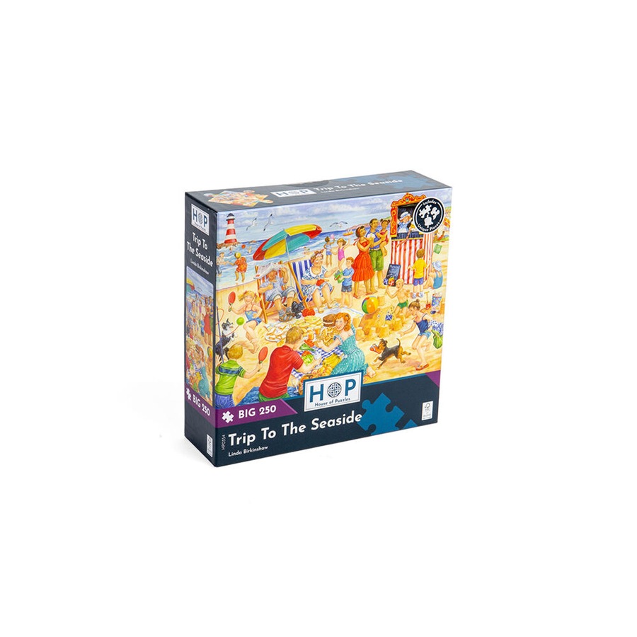 250pc House of Puzzles Board Trip To The Seaside Jigsaw Puzzles Toys 48x34cm 3y+