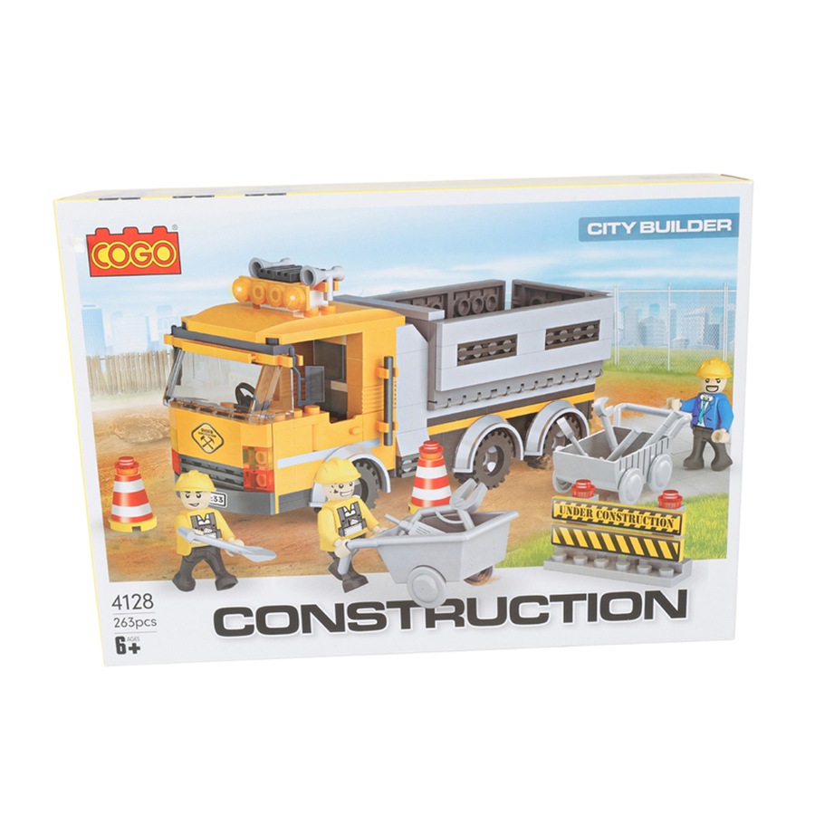 263pc Toylife 34cm Construction Vehicle Build Blocks Truck Play Toy Set Kids 6y+