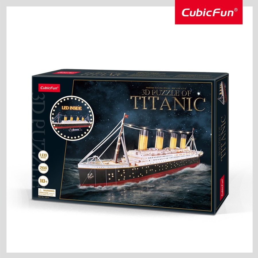 266pc CubicFun LED Titanic 3D Puzzle Kids/Children DIY Interactive Fun Toy 10y+