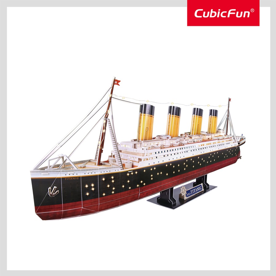 266pc CubicFun LED Titanic 3D Puzzle Kids/Children DIY Interactive Fun Toy 10y+