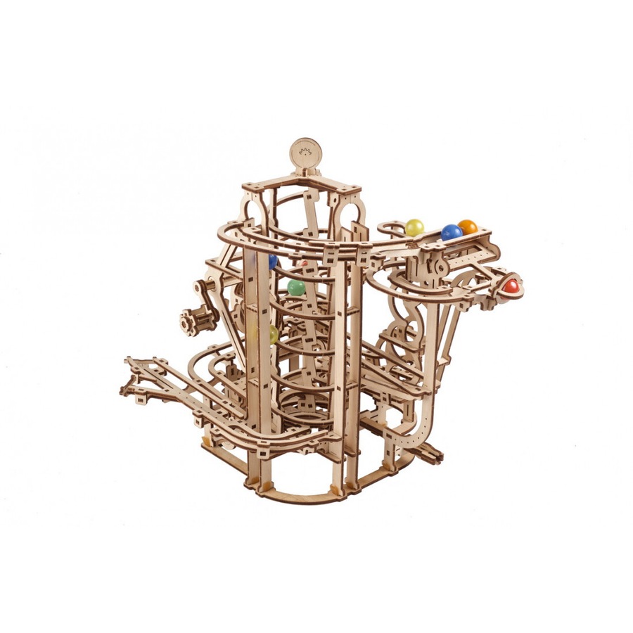 266pc Ugears Marble Run Spiral Hoist Mechanical Wooden 3D Puzzle/Model Set 14+