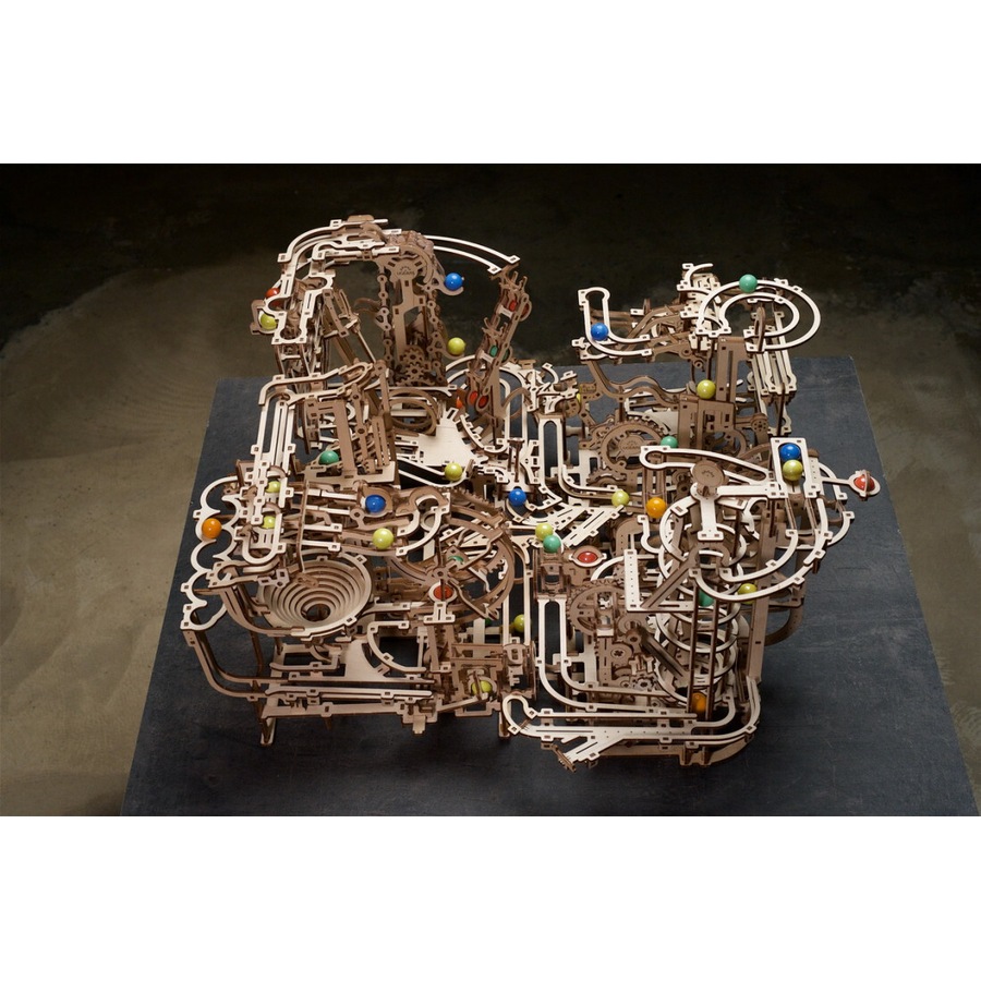 266pc Ugears Marble Run Spiral Hoist Mechanical Wooden 3D Puzzle/Model Set 14+