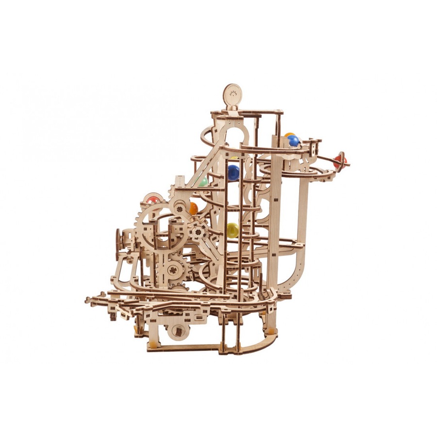 266pc Ugears Marble Run Spiral Hoist Mechanical Wooden 3D Puzzle/Model Set 14+