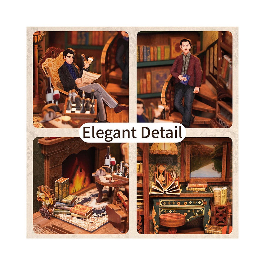 286pc Tonecheer Violin Detective Agency 3D Puzzle 245mm DIY Book Nook Kit 15y+