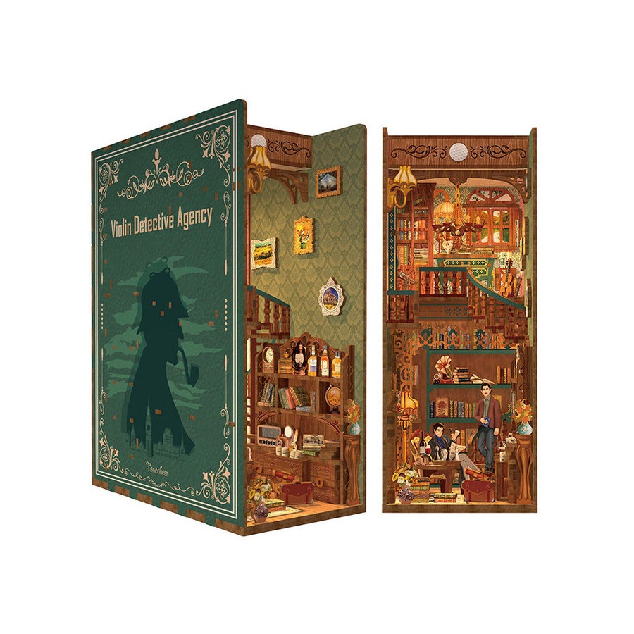 286pc Tonecheer Violin Detective Agency 3D Puzzle 245mm DIY Book Nook Kit 15y+