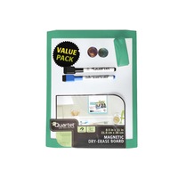 Portable Magnetic White board 28x21.6cm Green Wall Mountable Includes 2 X Marker
