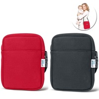 2pc Avent Neoprene ThermaBag Warmer Baby Bottle Insulated/Thermo Bag Black/Red