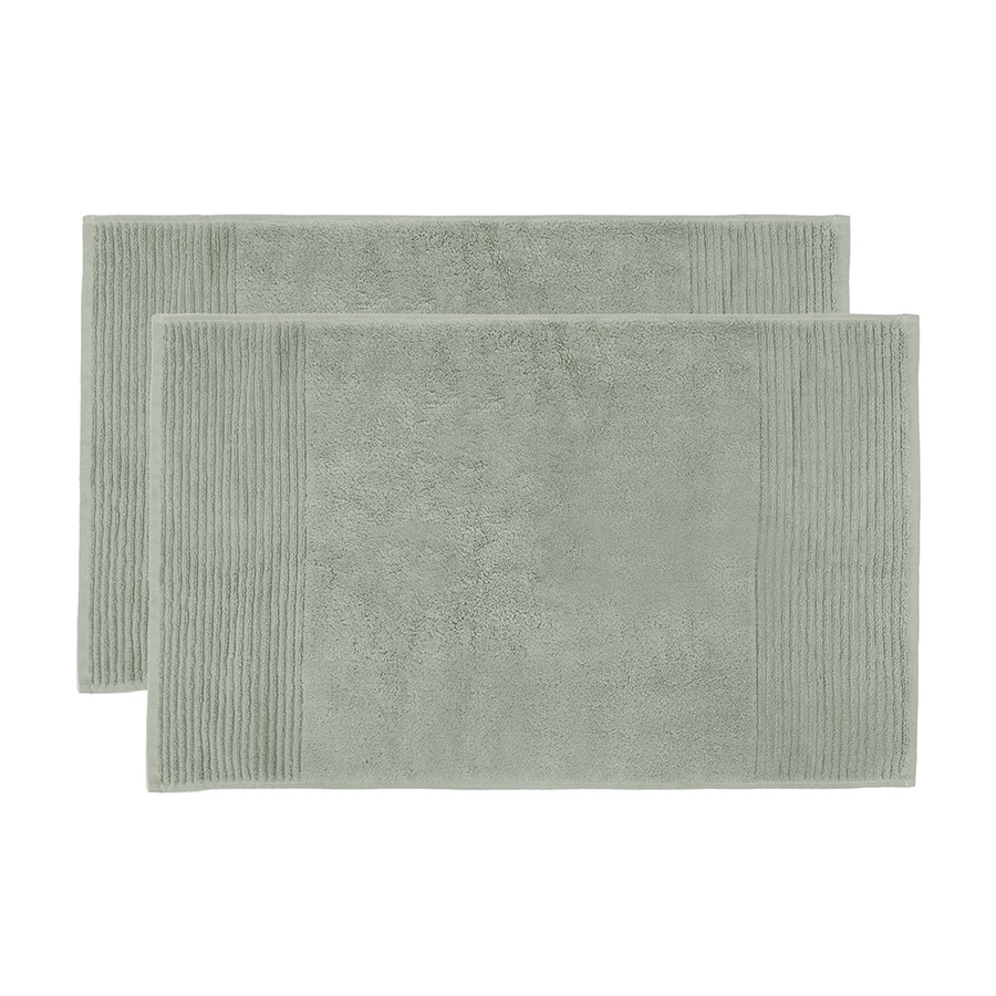 2pc Bambury Bathroom Floor Elvire Bath Mat 2 Pack Sage Cotton Woven Home Decor