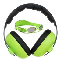 2pc Banz Careware Baby/Kids Sunglasses/Earmuff Ear Protection Combo Peridot/Lime