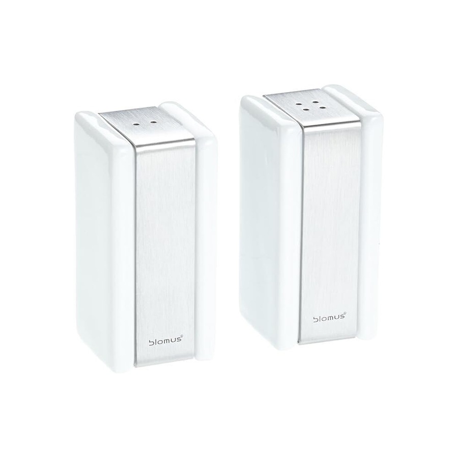 2pc Blomus Manar Stainless Steel Salt & Pepper Shaker Spice Mill Set Silver