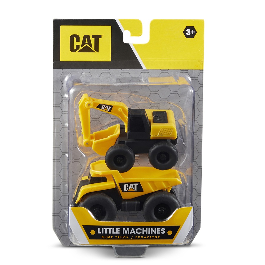 Buy 2pc CAT Mini Machines Kids/Children Construction Digger/Truck Toy ...