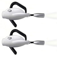 2pc Eye-sight Reading/Working LED Light/Head Torch w/ Over Ear Hook Silver