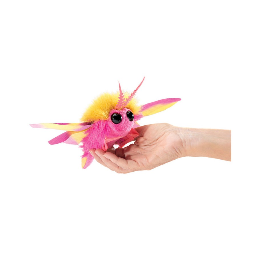 2pc Folkmanis Mini Rosy Maple Moth Finger Puppet Kids/Children Toy Pink 3y+