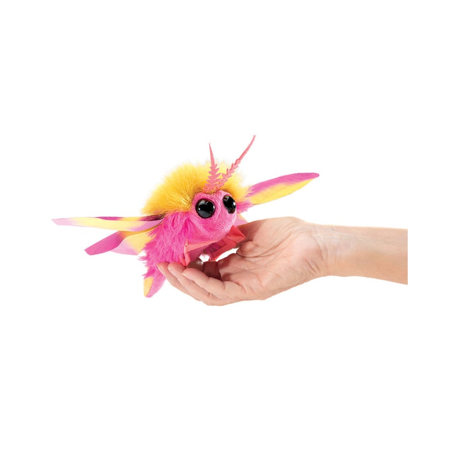 2pc Folkmanis Mini Rosy Maple Moth Finger Puppet Kids/Children Toy Pink 3y+