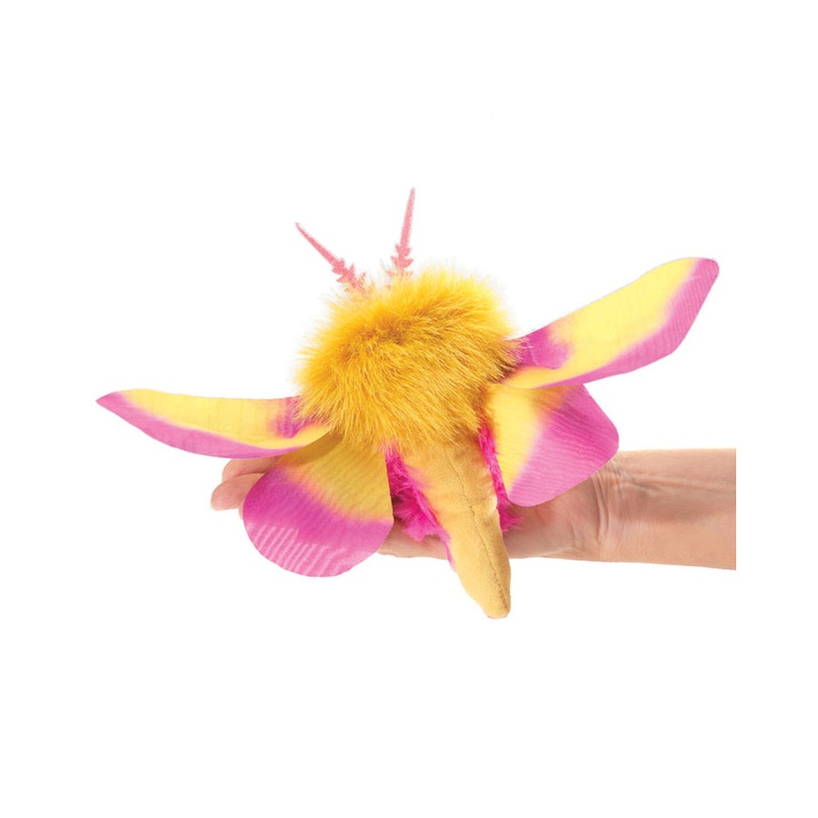 2pc Folkmanis Mini Rosy Maple Moth Finger Puppet Kids/Children Toy Pink 3y+