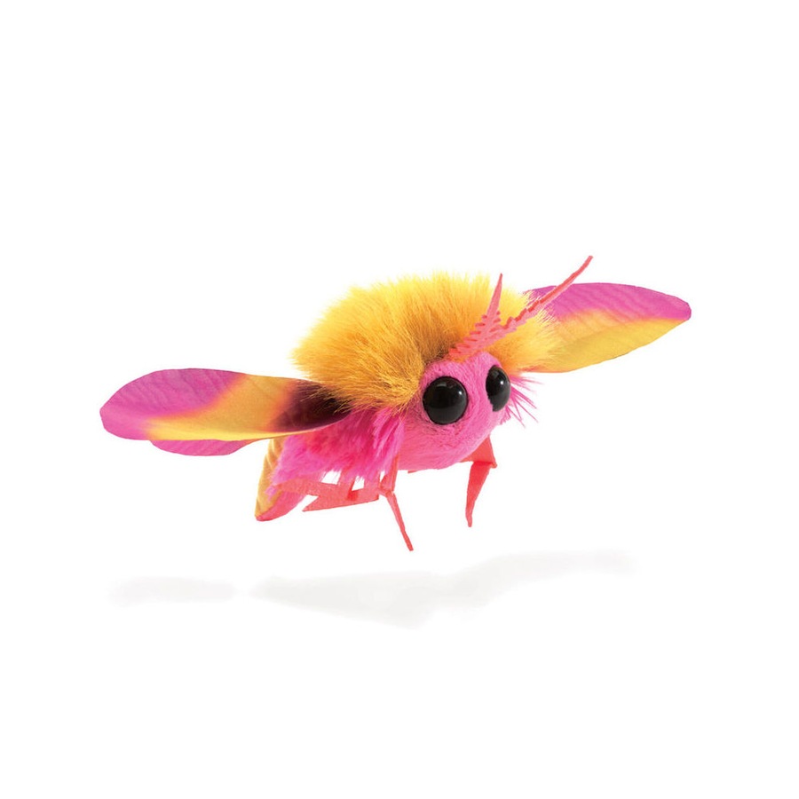 2pc Folkmanis Mini Rosy Maple Moth Finger Puppet Kids/Children Toy Pink 3y+