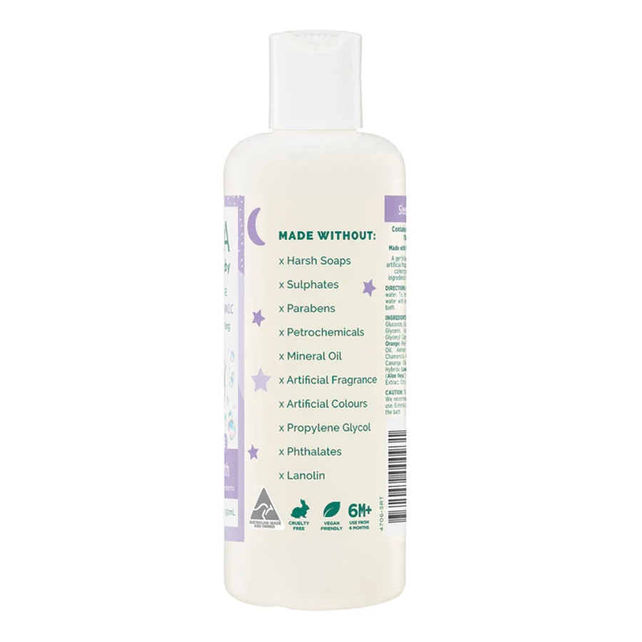 2pc Gaia Natural Baby 250ml Sleep Time Bath/ 250ml Bubble Bath Soap Free Wash