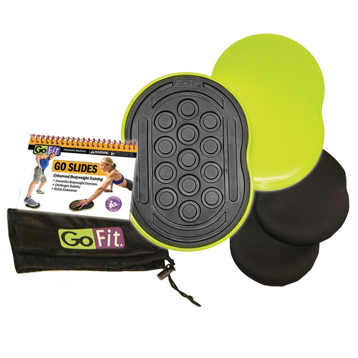 2pc GoFit 30.5cm Go Slides Fitness Gym Arm/Leg Workout Exercise Training Sliders