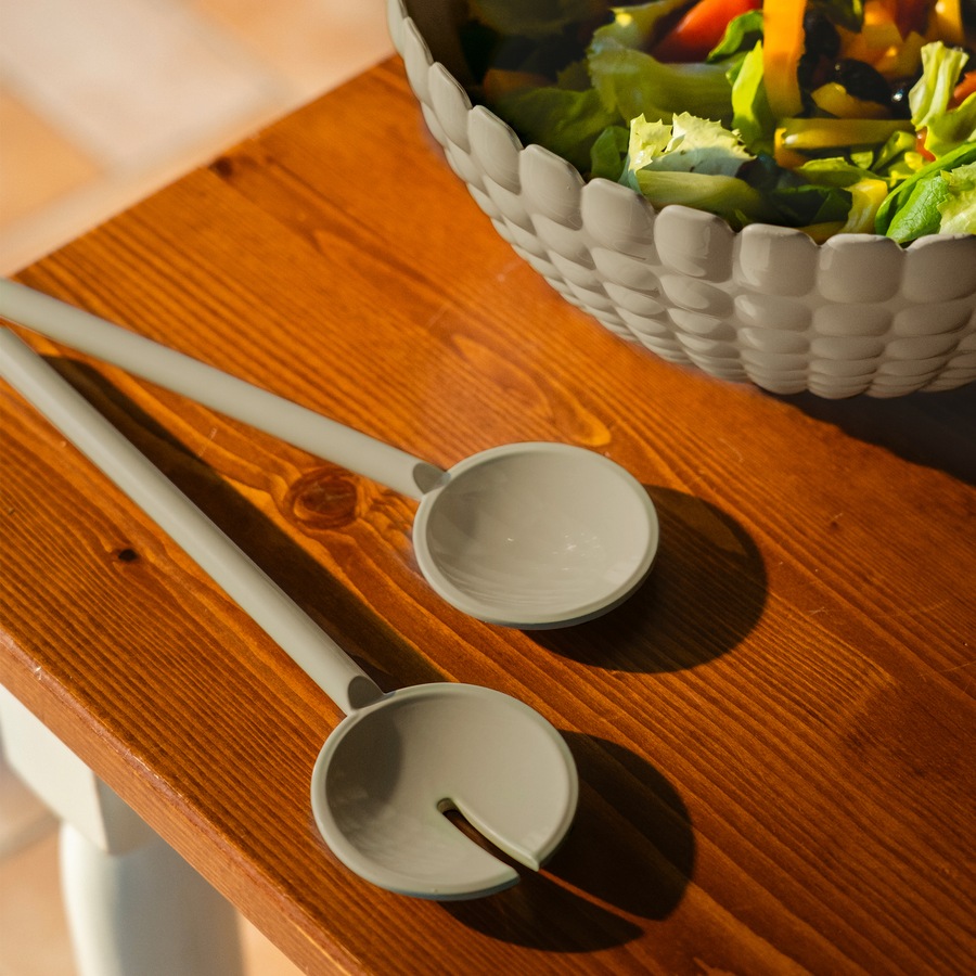 2pc Guzzini Tiffany 28cm Food/Salad Servers Plastic Serving Spoon/Fork Taupe