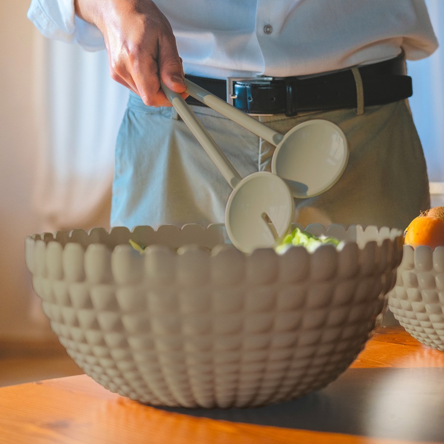 2pc Guzzini Tiffany 28cm Food/Salad Servers Plastic Serving Spoon/Fork Taupe