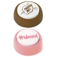 2pc Is Gift The Fart Button & The Millennial Button Party Game/Toy Brown/Pink