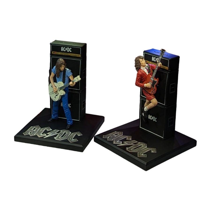 2pc AC/DC Angus & Malcolm Young Rock Iconz 1:9 Statue Collectable