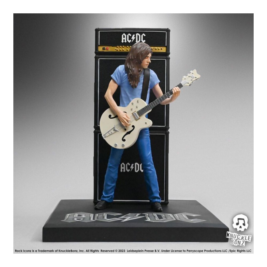 2pc AC/DC Angus & Malcolm Young Rock Iconz 1:9 Statue Collectable