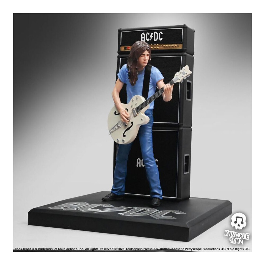 2pc AC/DC Angus & Malcolm Young Rock Iconz 1:9 Statue Collectable