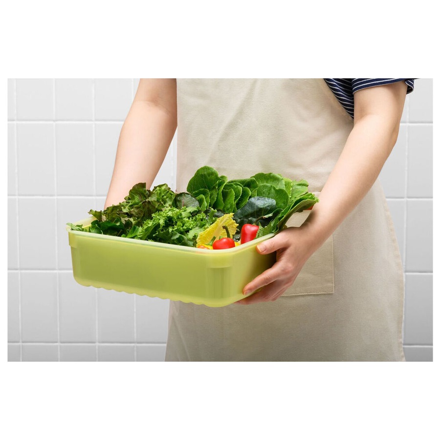 2pc LocknLock Fresh Block 3.2L Food Storage Container w/ Tray 29.2x20.6cm Green